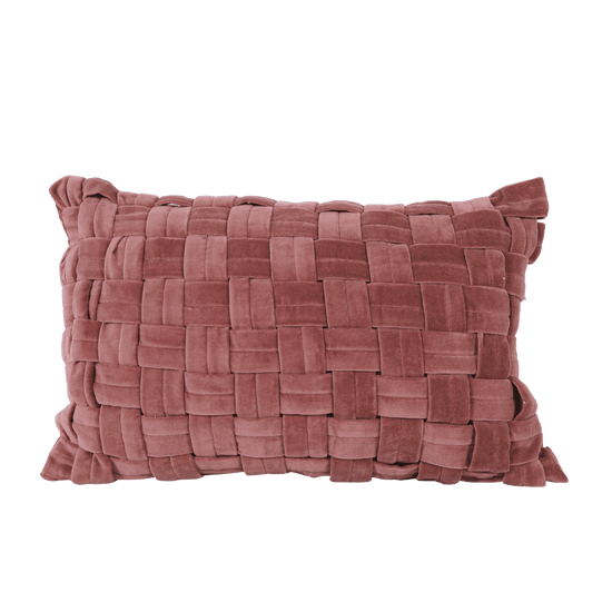 Kussen Velvet square| 40x60 cm | oud roze