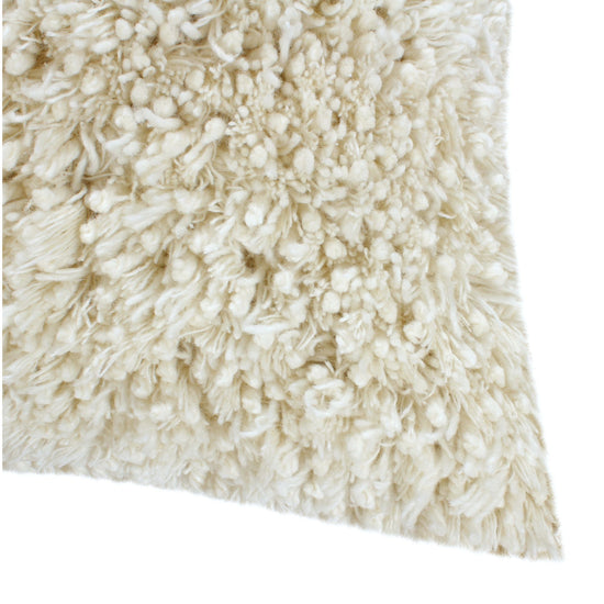 Kussen Shaggy offwhite 60x60 cm