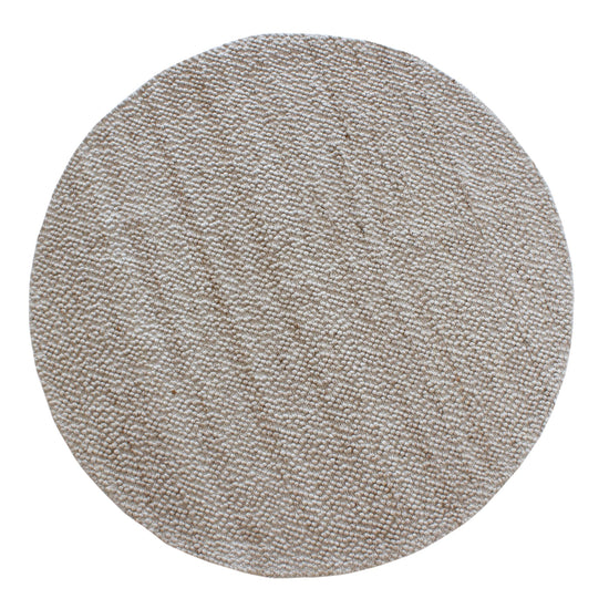 Vloerkleed Wol/Pet rond 150 cm Beige