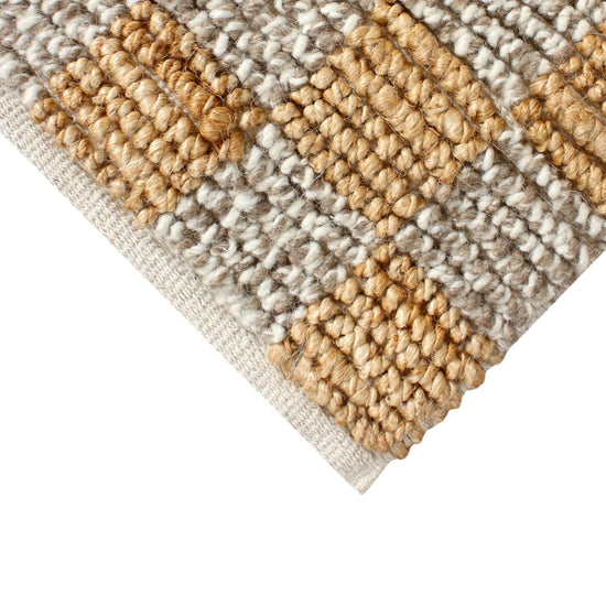 Vloerkleedje Check | 60x90 cm | offwhite jute