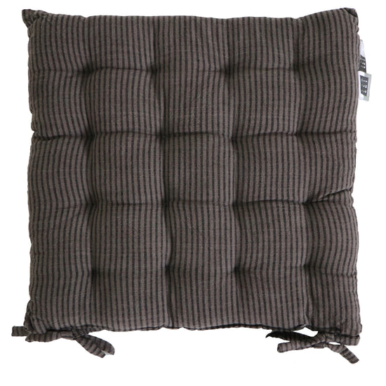 Stoelkussen Stripes | 40x40 cm | Grijs/Zwart