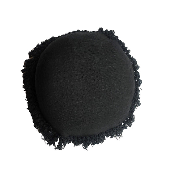 Kussen Mila rond | 45 cm | zwart
