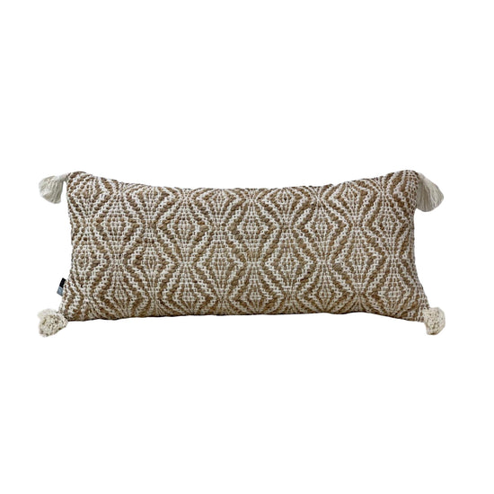 Kussen Grace | 35x90 cm | wit jute